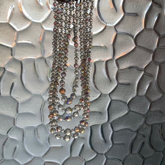 Vintage Aurora Borealis 5 Strand Necklace - Picture 4 of 4
